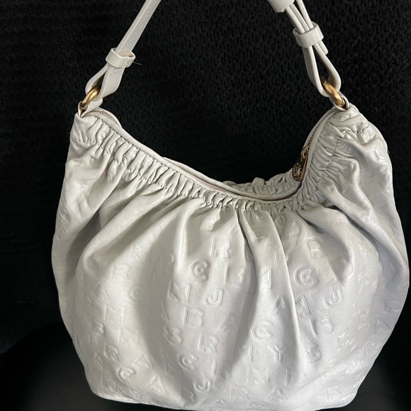 Marc by Marc Jacobs Monogram Hobo Bag - Bone/Gray Leather - Picture 2 of 12